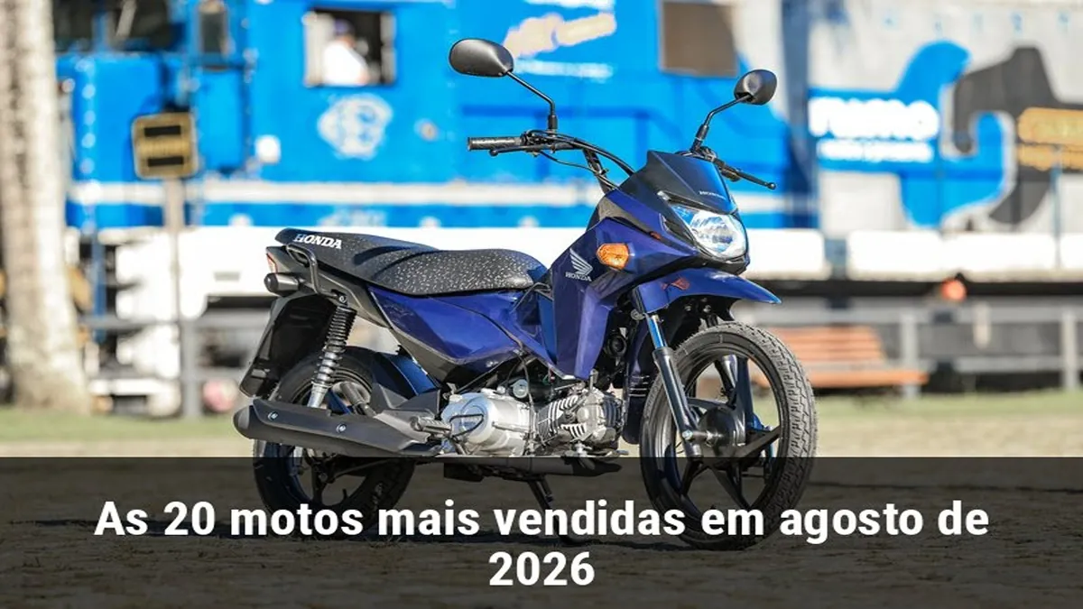 As 20 motos mais vendidas em agosto de 2026