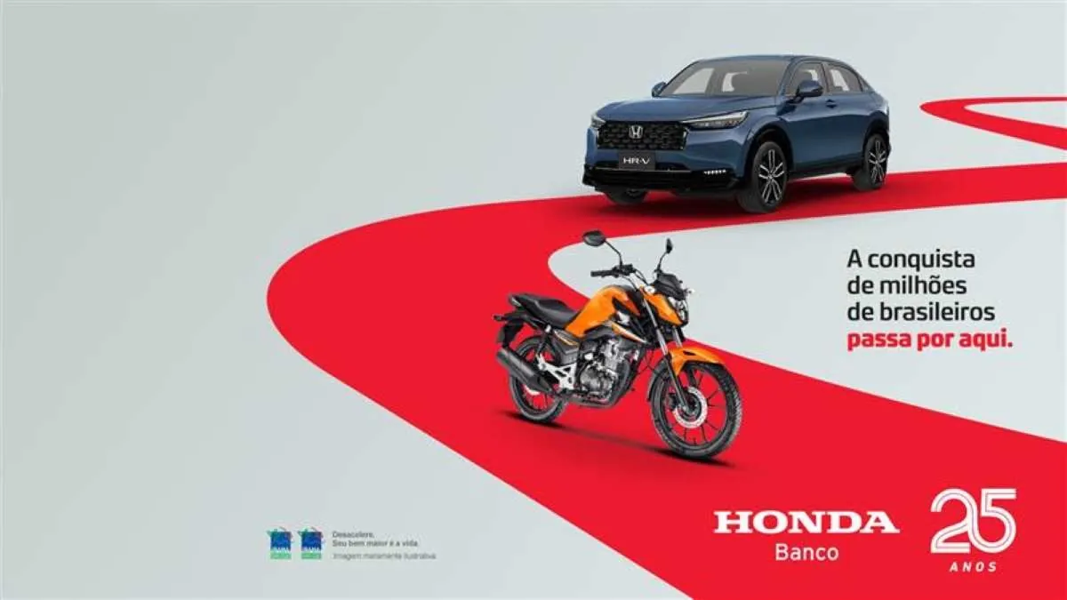 Banco Honda: 25 anos de confiança e inovação em sonhos sobre rodas.