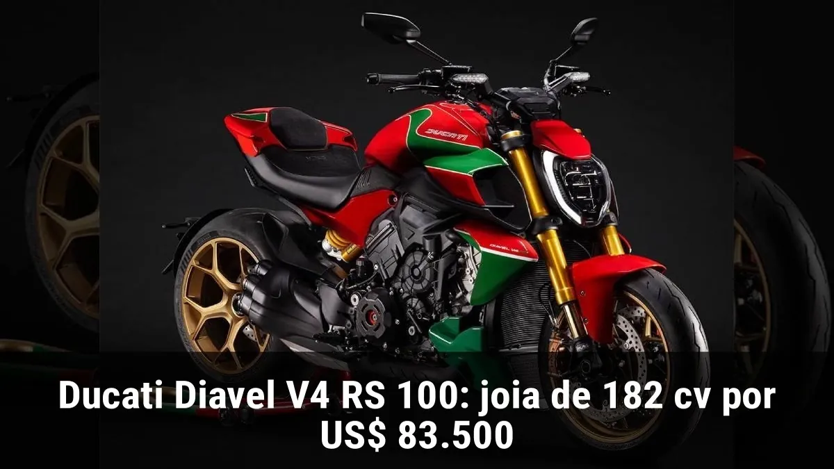 Ducati Diavel V4 RS 100: joia de 182 cv por US$ 83.500