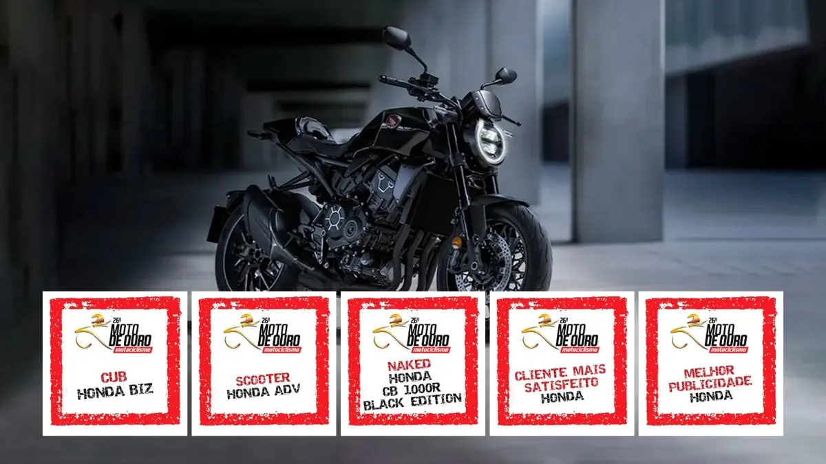 Honda conquista prêmios em cinco categorias do Moto de Ouro 2025