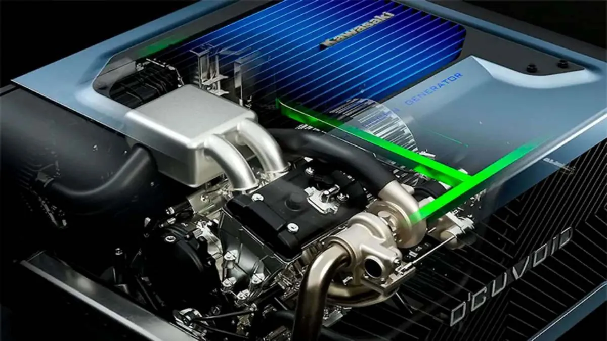 Kawasaki revela moto do futuro com motor turbo a hidrogênio