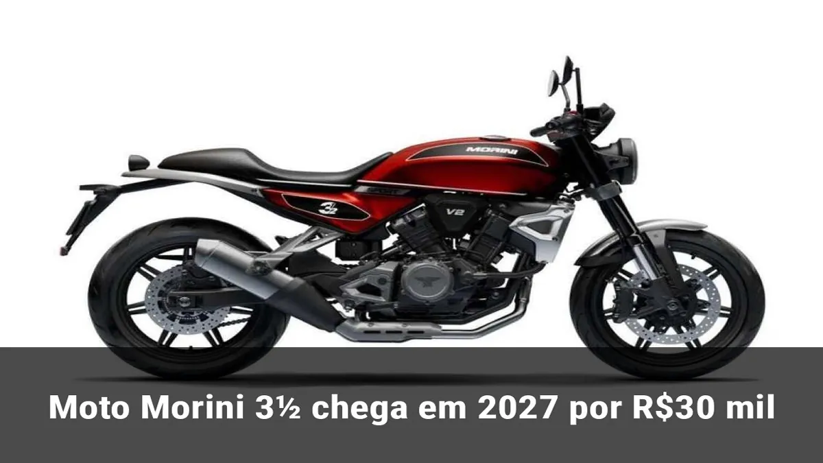 Moto Morini 3½ chega em 2027 por R$30 mil
