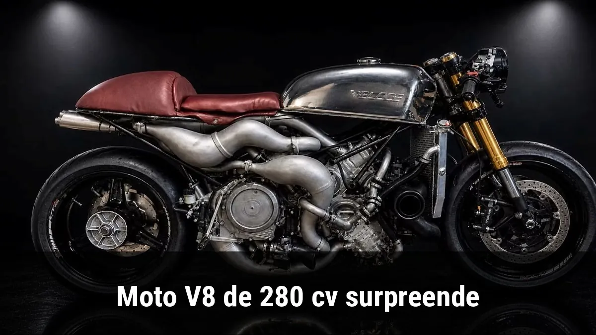 Moto V8 de 280 cv surpreende