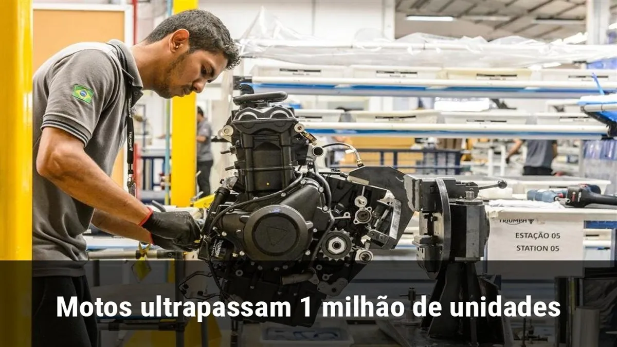 Motos ultrapassam 1 milhão de unidades