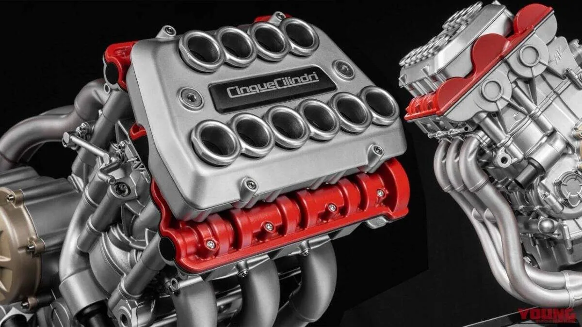 MV Agusta surpreende com conceito de motor quadrado de 5 cilindros
