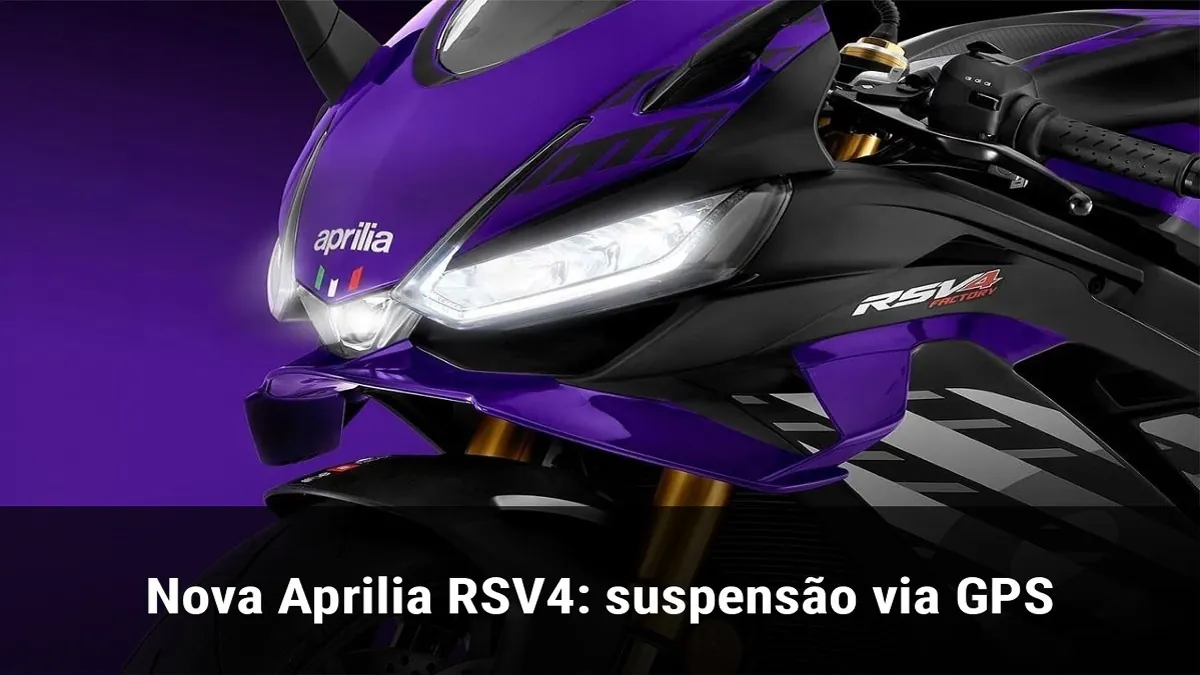 Nova Aprilia RSV4: suspensão via GPS