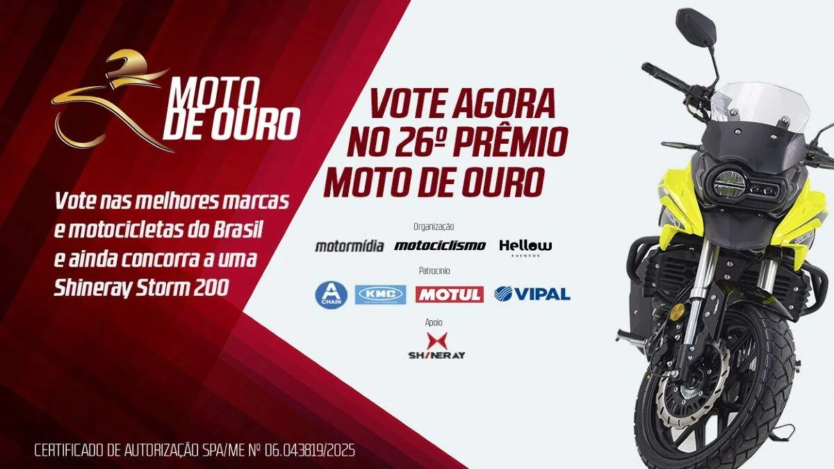Participe do 26º Moto de Ouro e ganhe chances de uma moto!