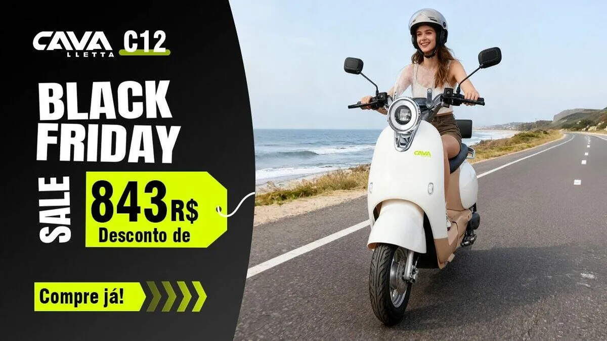 Promoção de Black Friday! Bicicleta elétrica Cavallett C12 em oferta!