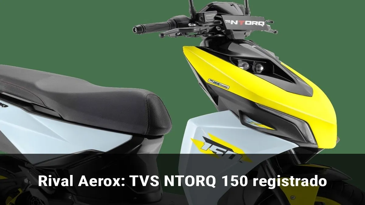 Rival Aerox: TVS NTORQ 150 registrado