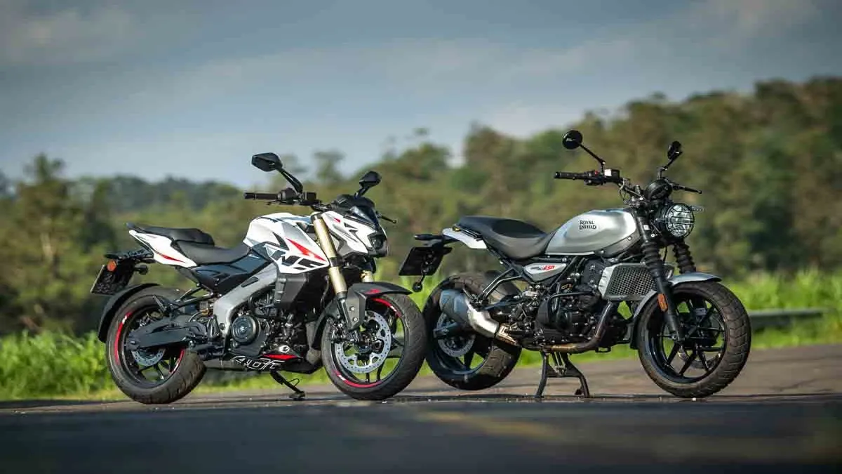 Royal Enfield Guerrilla 450 enfrenta Bajaj Dominar NS400Z