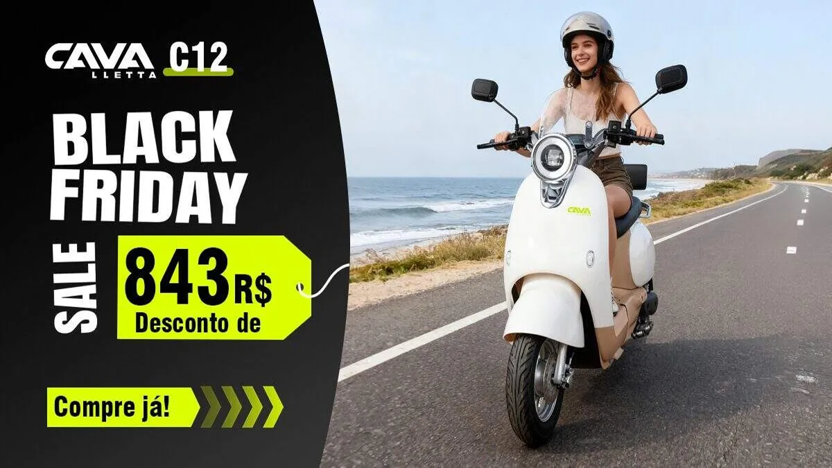 Super Black Friday! Bicicleta elétrica Cavalletta C12 em mega oferta!