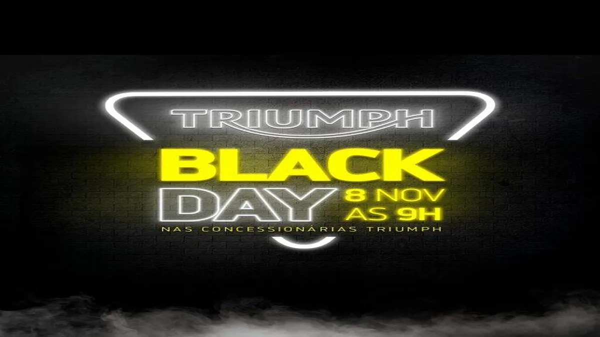 Triumph Black Day: ofertas especiais em toda a linha em 8 de novembro