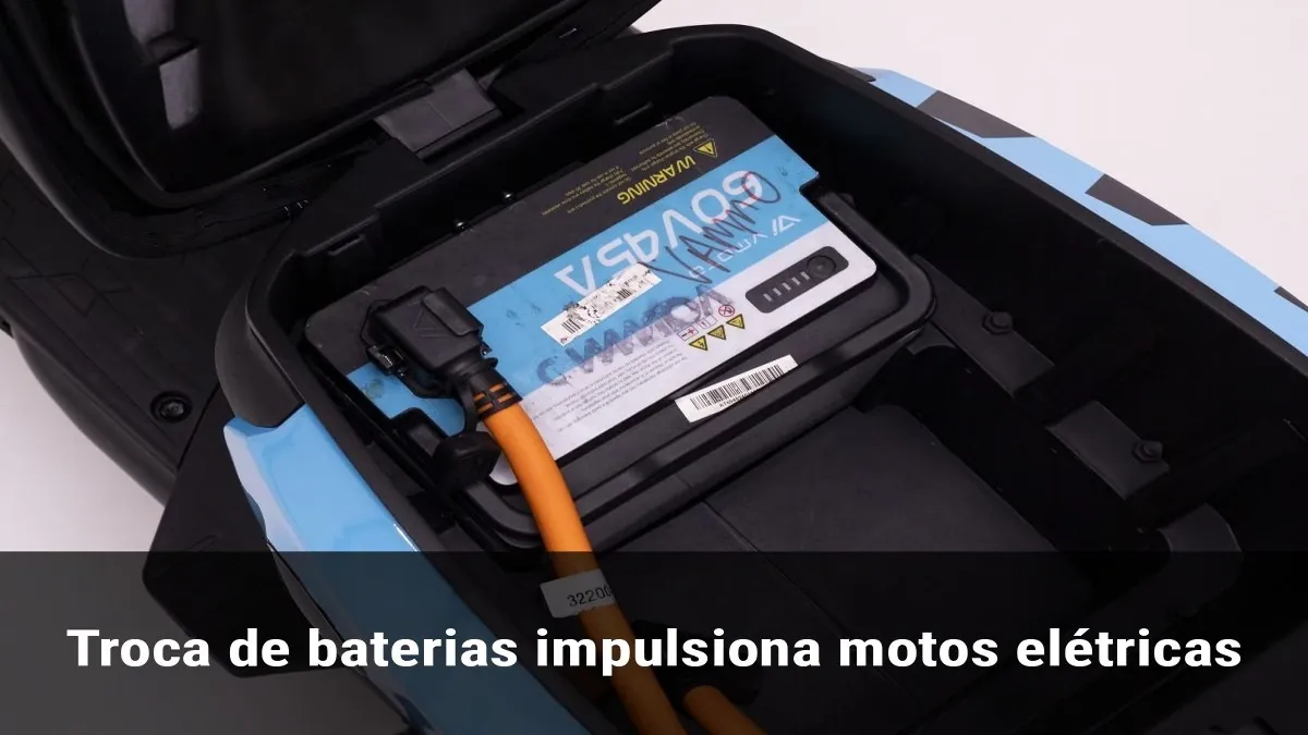 Troca de baterias impulsiona motos elétricas