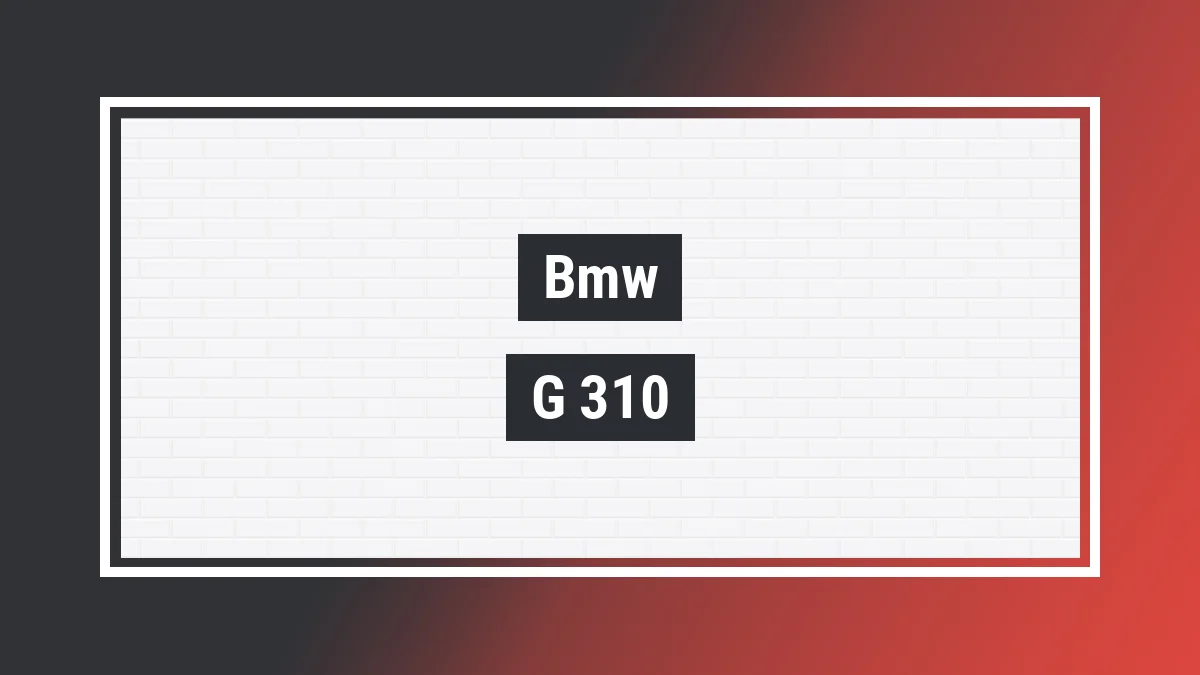Imagem ilustrativa modelo G 310 Gs Bmw