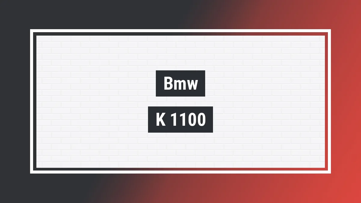Imagem ilustrativa modelo K 1100 Rs Bmw