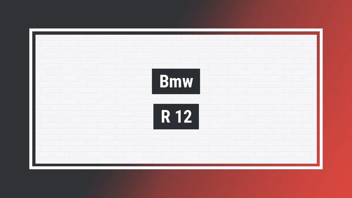 Imagem ilustrativa modelo R 12 Cruiser Bmw