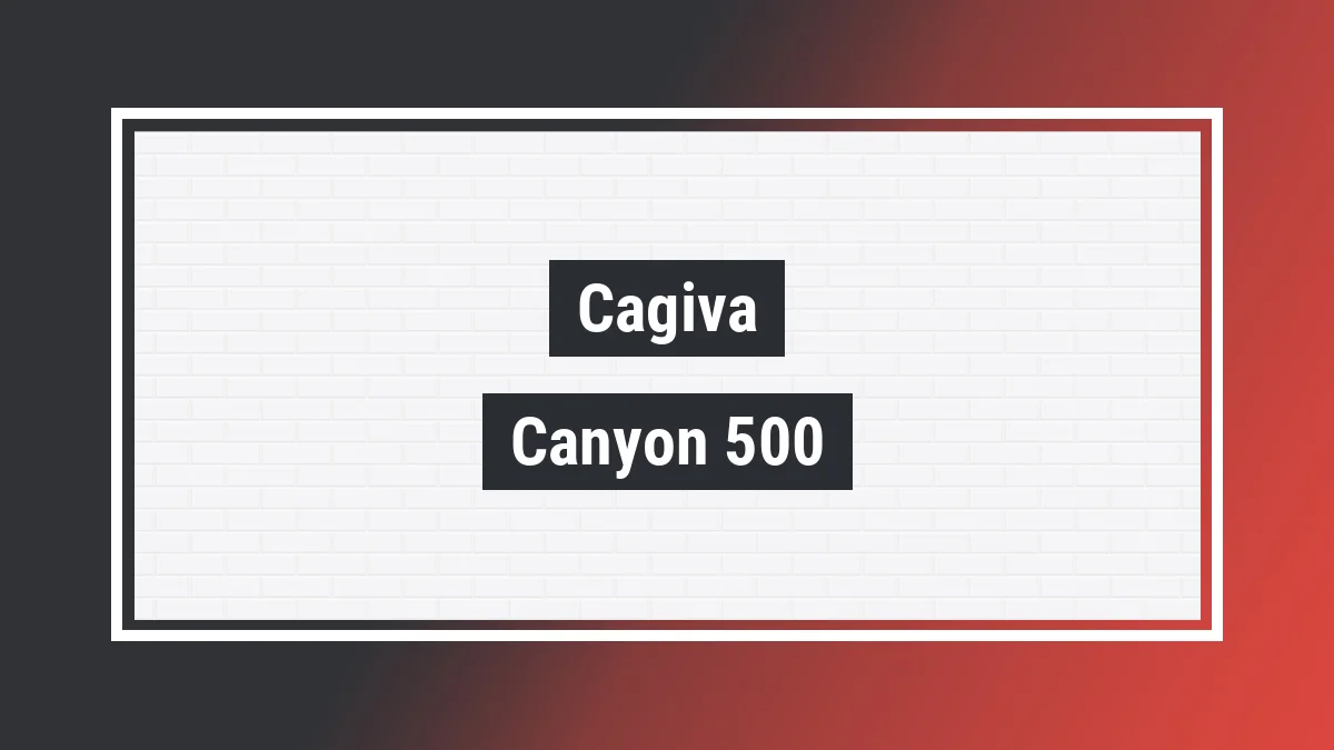 Imagem ilustrativa modelo Canyon 500 Cagiva