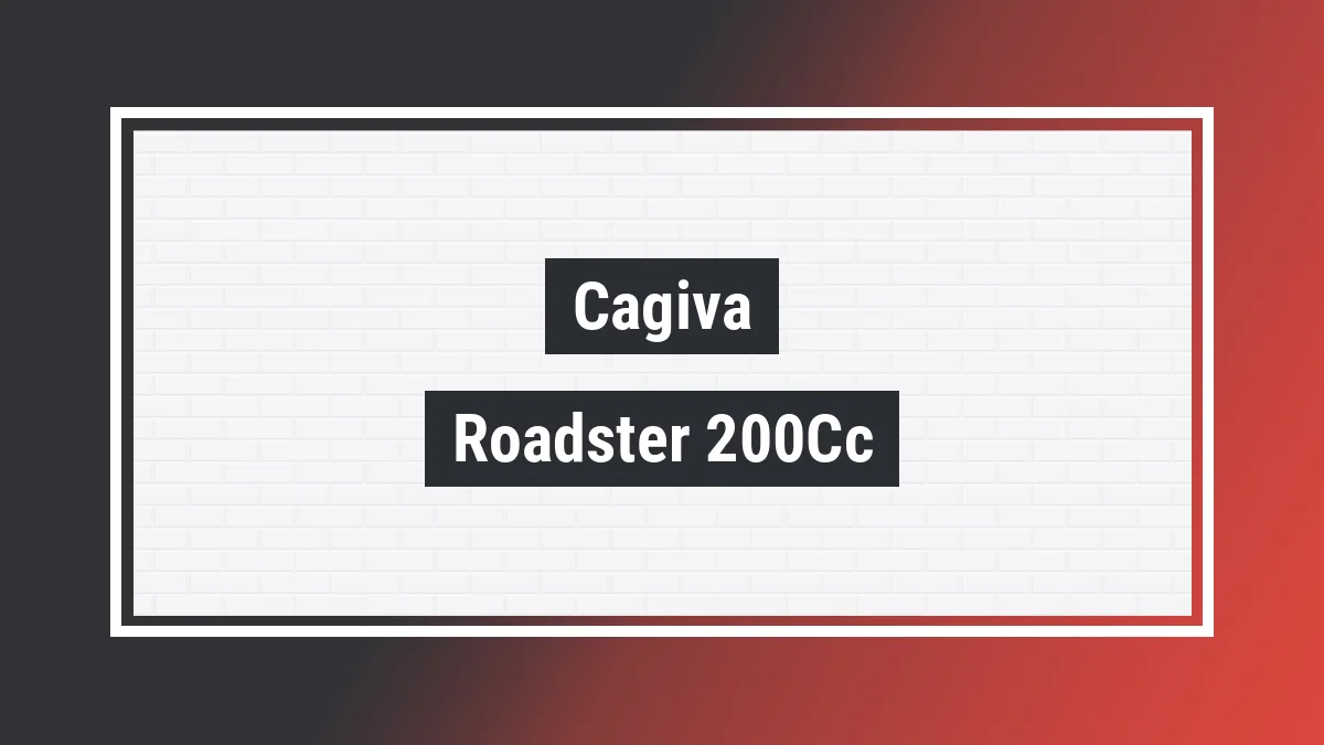 Imagem ilustrativa modelo Roadster 200cc Cagiva