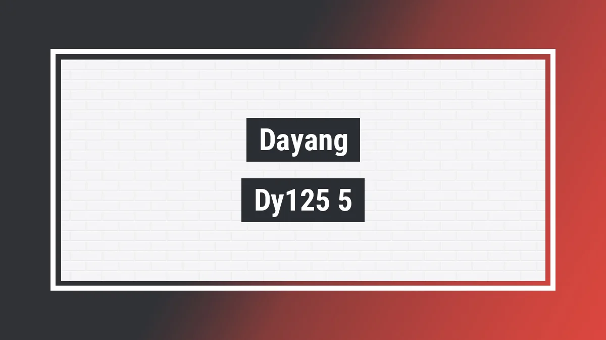 Imagem ilustrativa modelo Dy125-5 Dayang