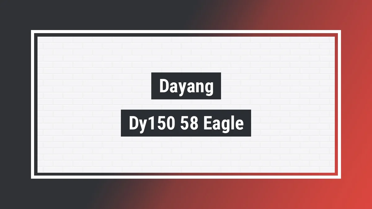 Imagem ilustrativa modelo Dy150-58 Eagle copa Dayang
