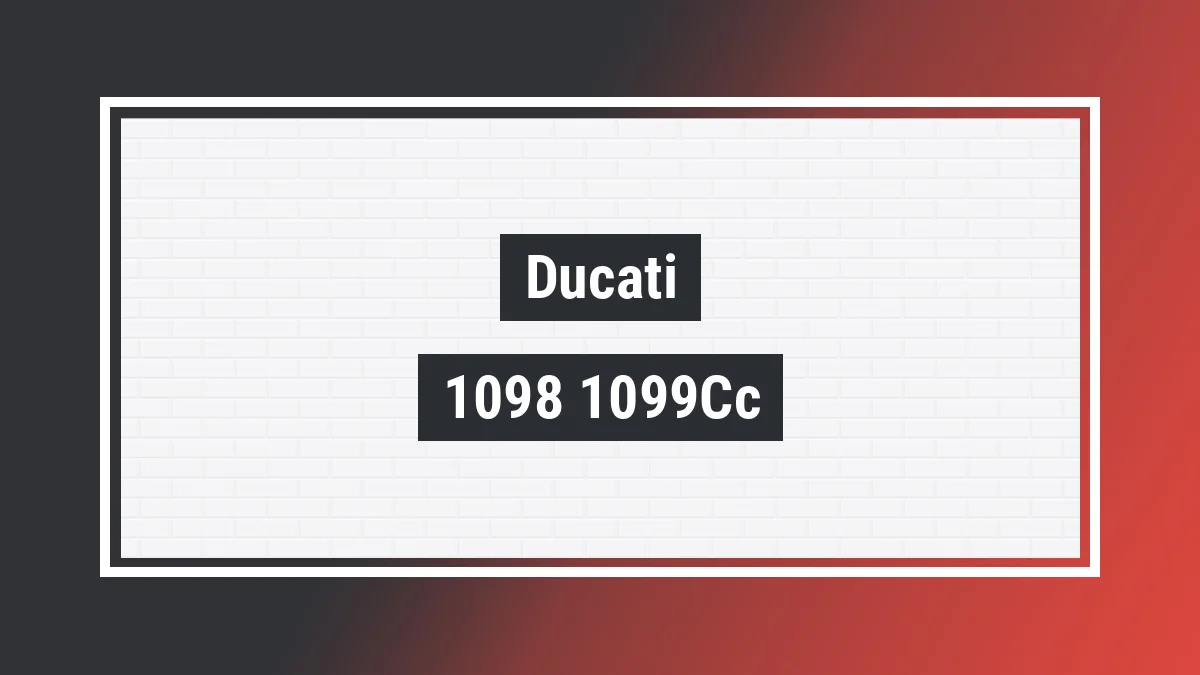 Imagem ilustrativa modelo 1098 1099cc Ducati