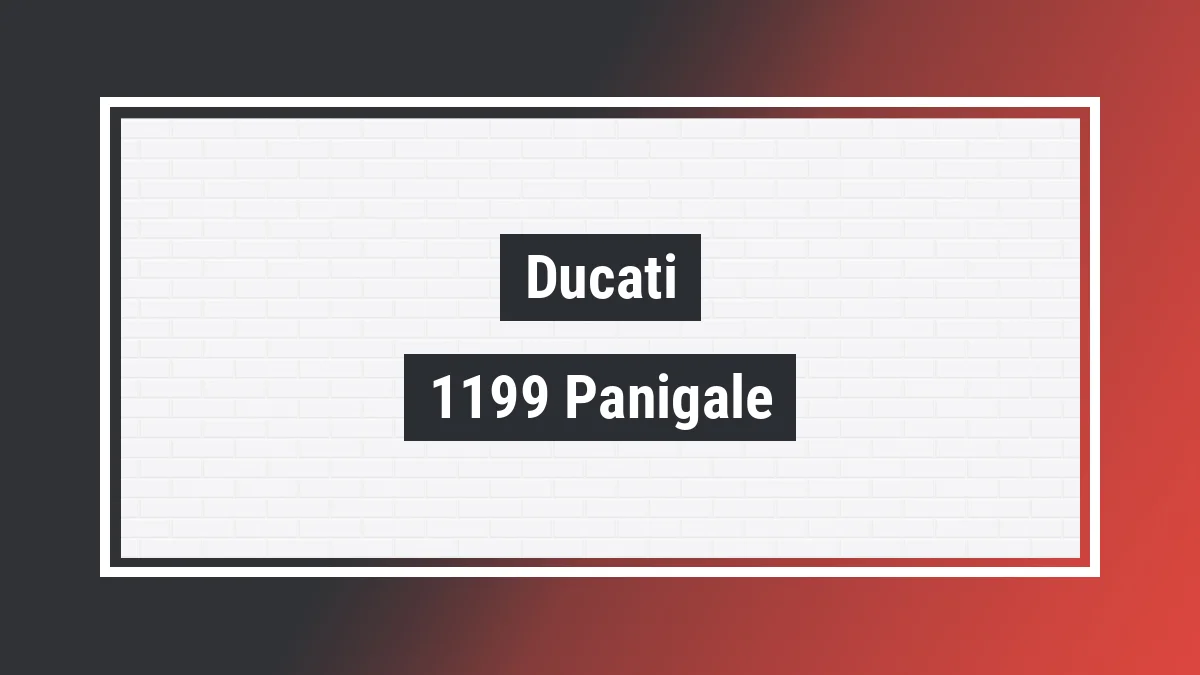 Imagem ilustrativa modelo 1199 Panigale Ducati
