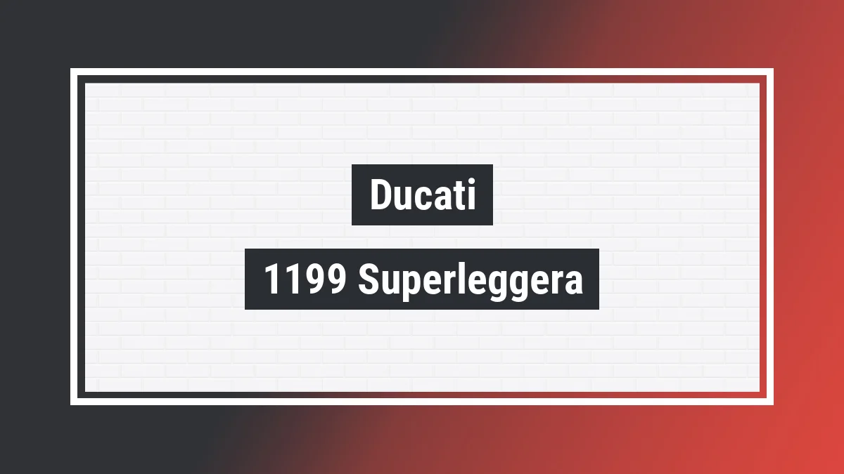 Imagem ilustrativa modelo 1199 Superleggera Ducati