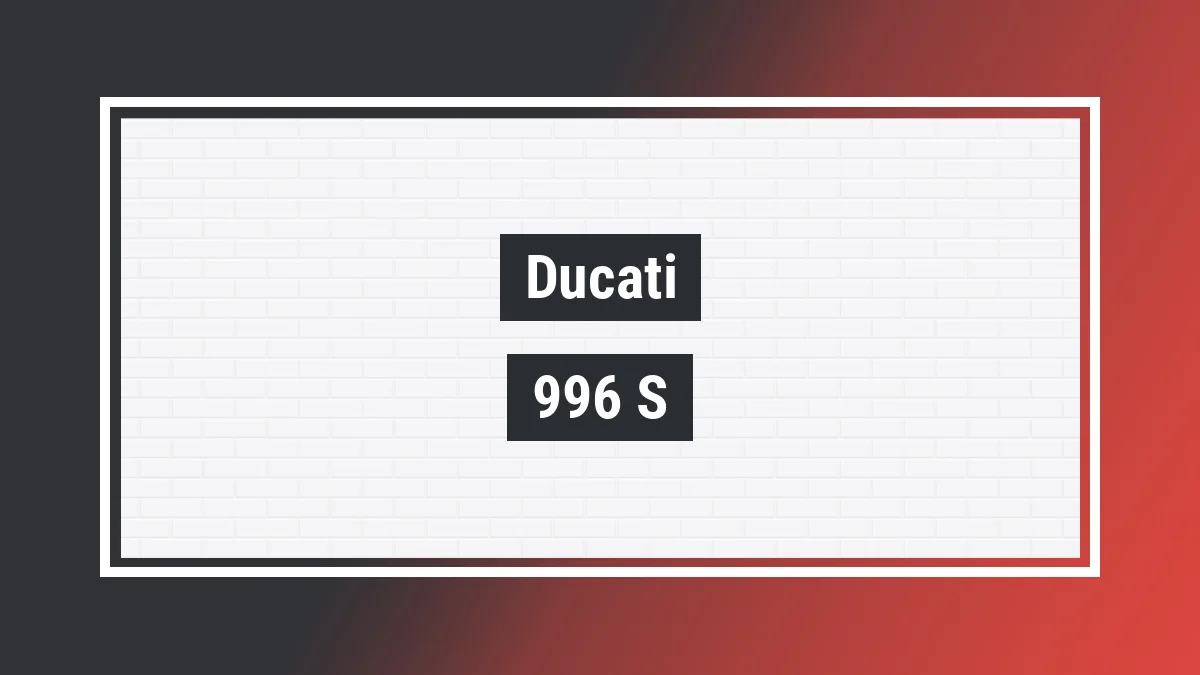 Imagem ilustrativa modelo 996 S Ducati
