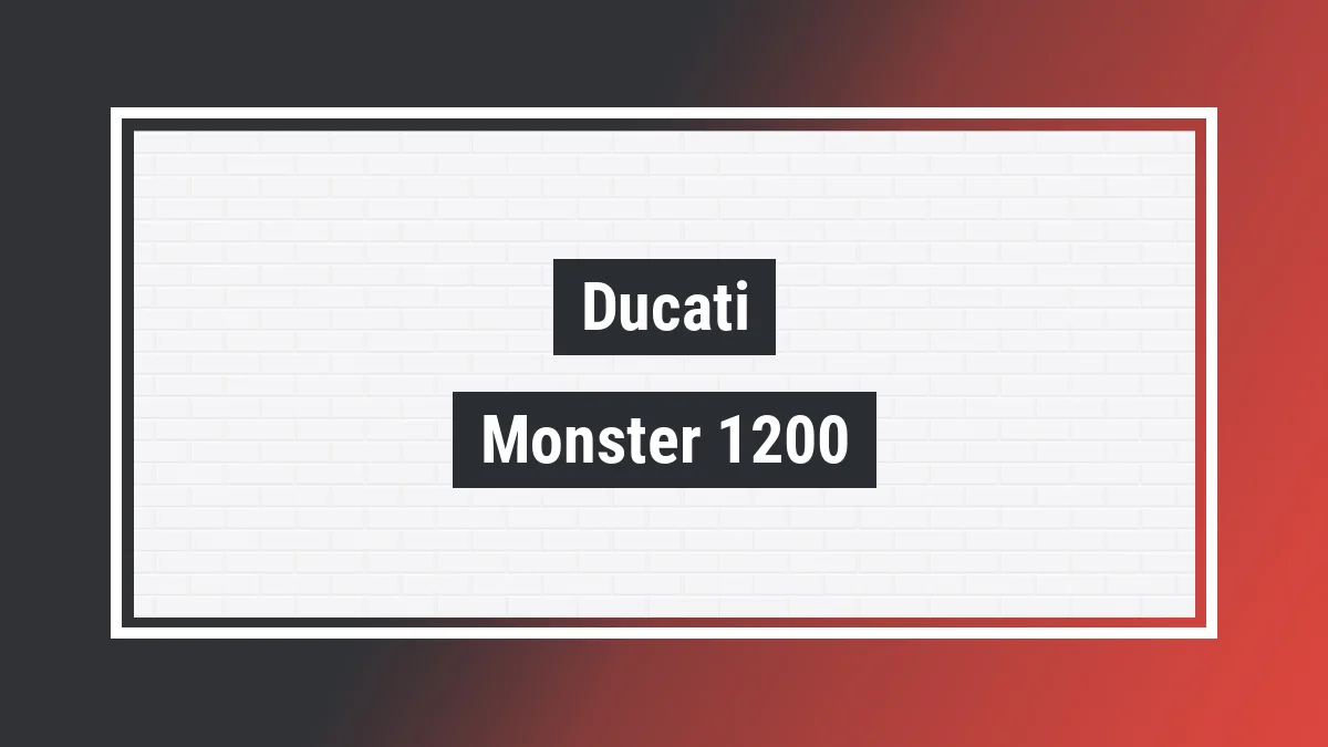Imagem ilustrativa modelo Monster 1200 S Ducati