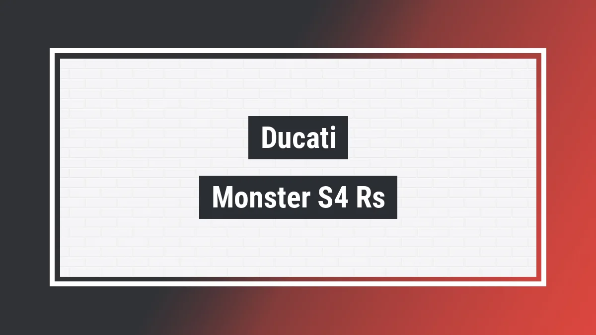 Imagem ilustrativa modelo Monster S4-rs Testastretta 998cc Ducati