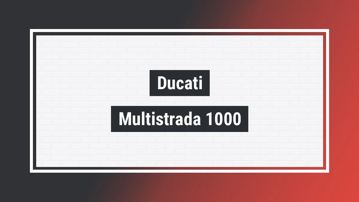 Imagem ilustrativa modelo Multistrada 1000 992cc Ducati