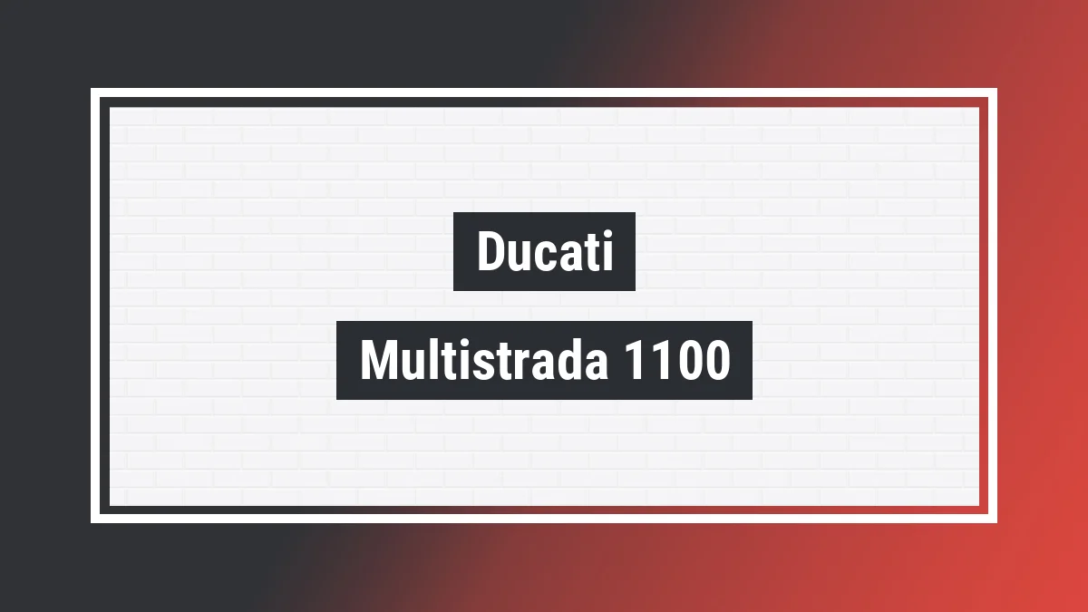 Imagem ilustrativa modelo Multistrada 1100 1078cc Ducati