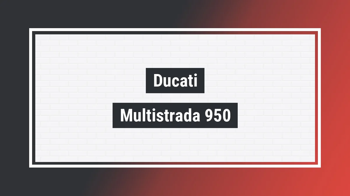 Imagem ilustrativa modelo Multistrada 950 S Ducati