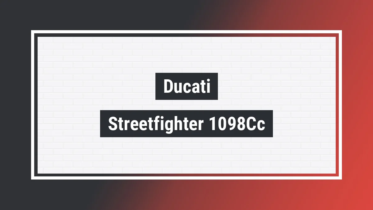Imagem ilustrativa modelo Streetfighter 1098cc Ducati
