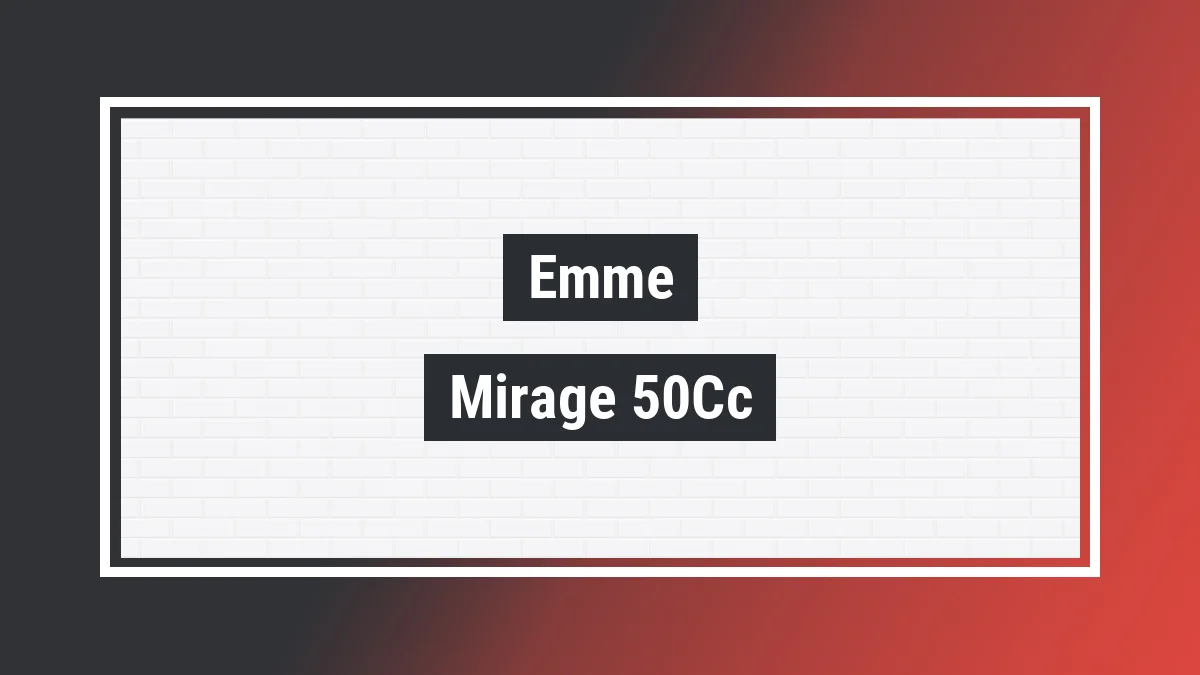 Imagem ilustrativa modelo Mirage 50cc Emme