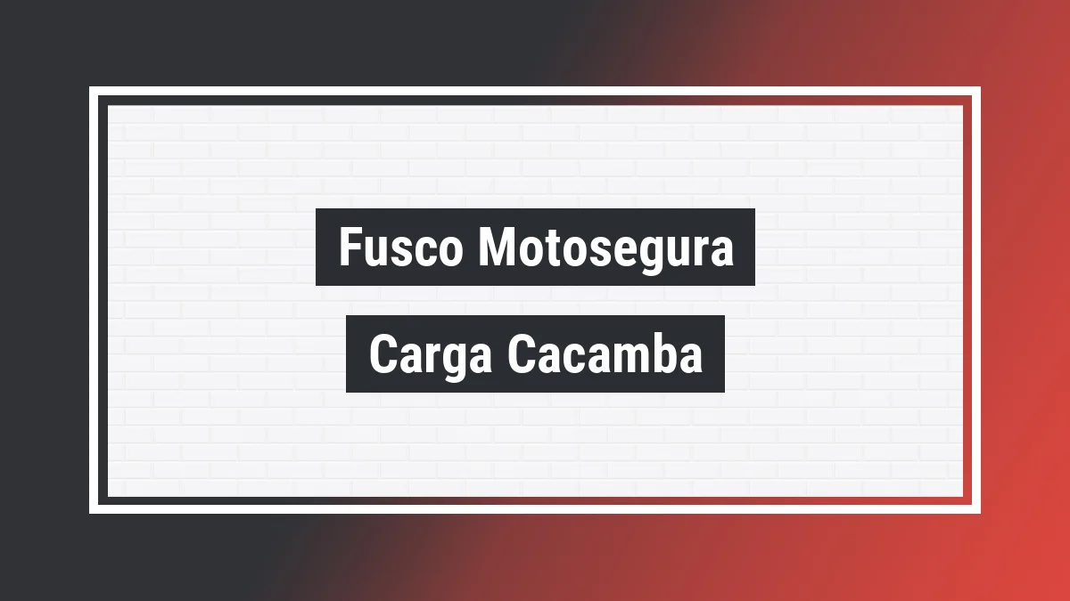 Imagem ilustrativa modelo Carga Caçamba 125cc Fusco Motosegura