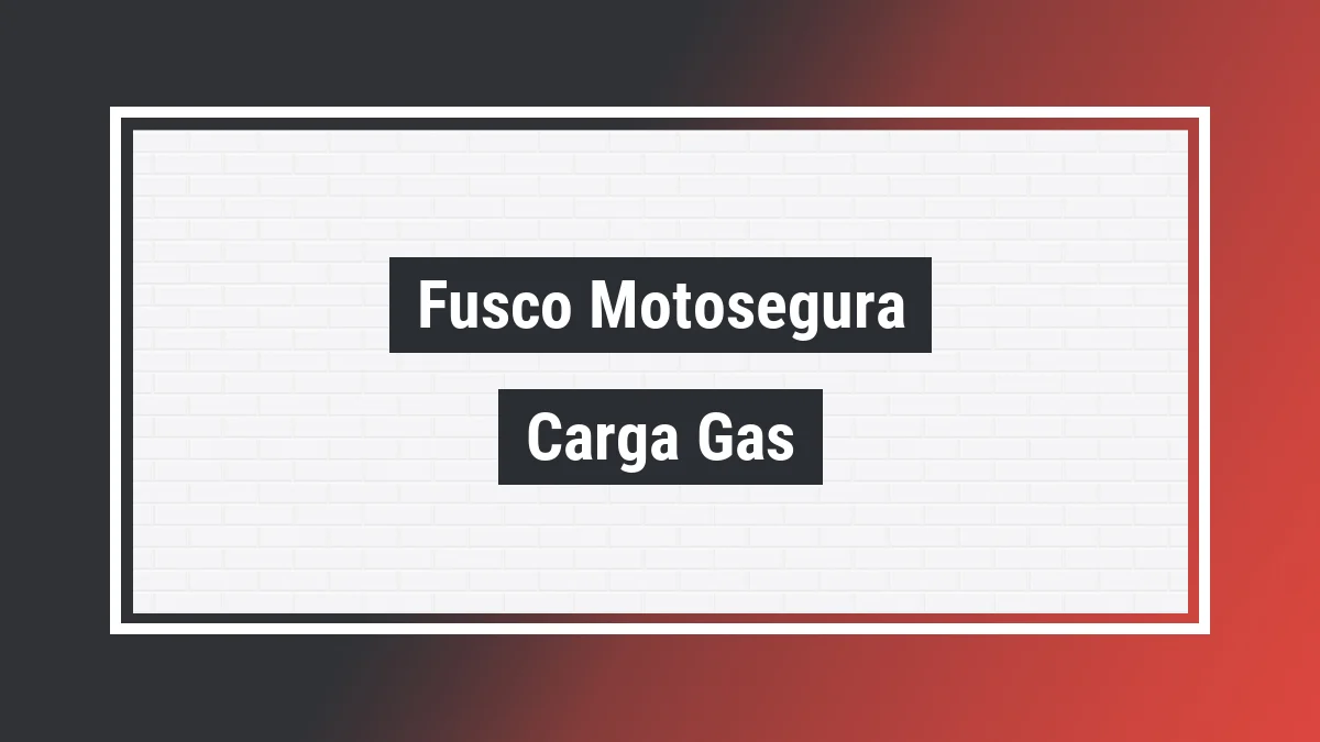 Imagem ilustrativa modelo Carga Gás 160cc Fusco Motosegura