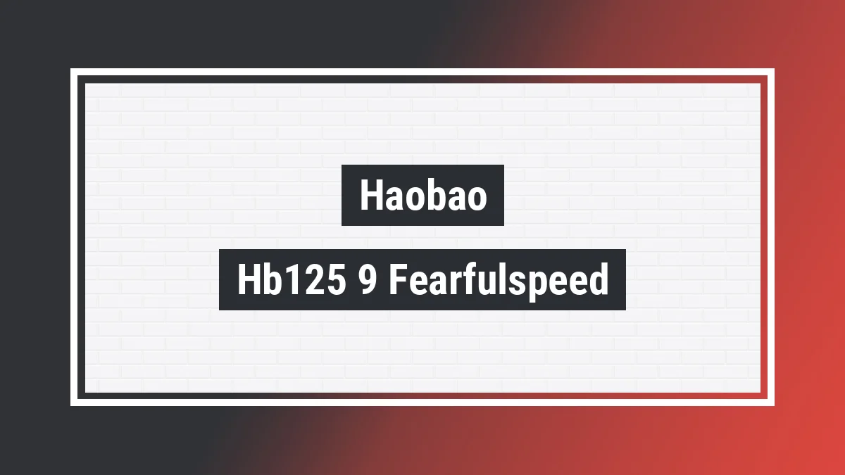 Imagem ilustrativa modelo Hb125-9 Fearfulspeed Haobao