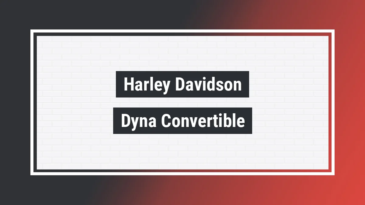 Imagem ilustrativa modelo Dyna Convertible Harley-davidson