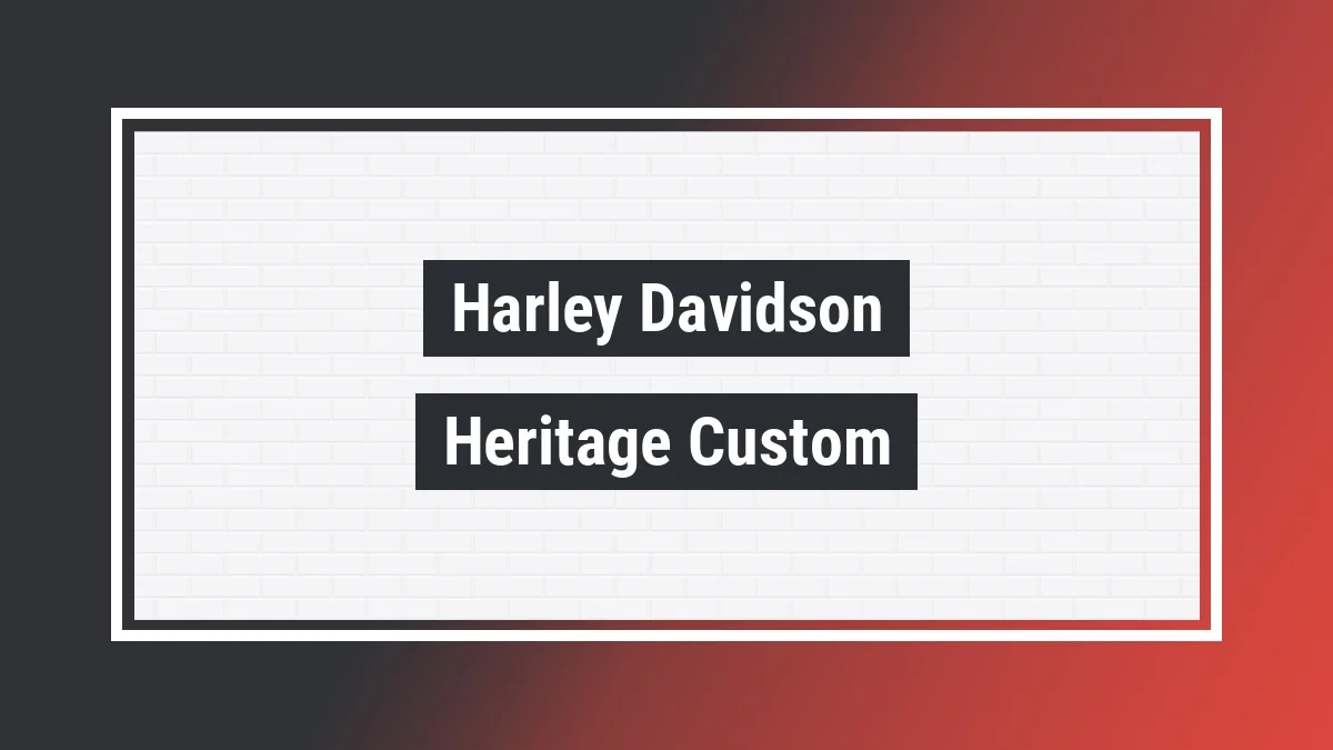 Imagem ilustrativa modelo Heritage Custom 1450 1600cc Harley-davidson