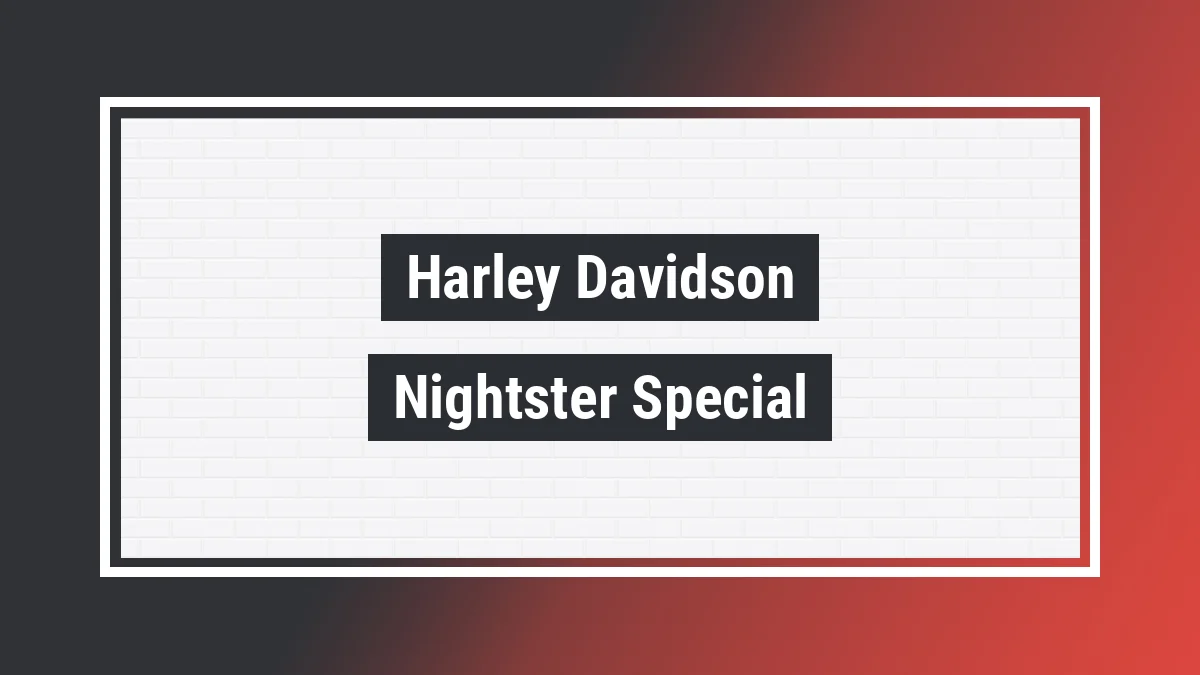 Imagem ilustrativa modelo Nightster Special Harley-davidson