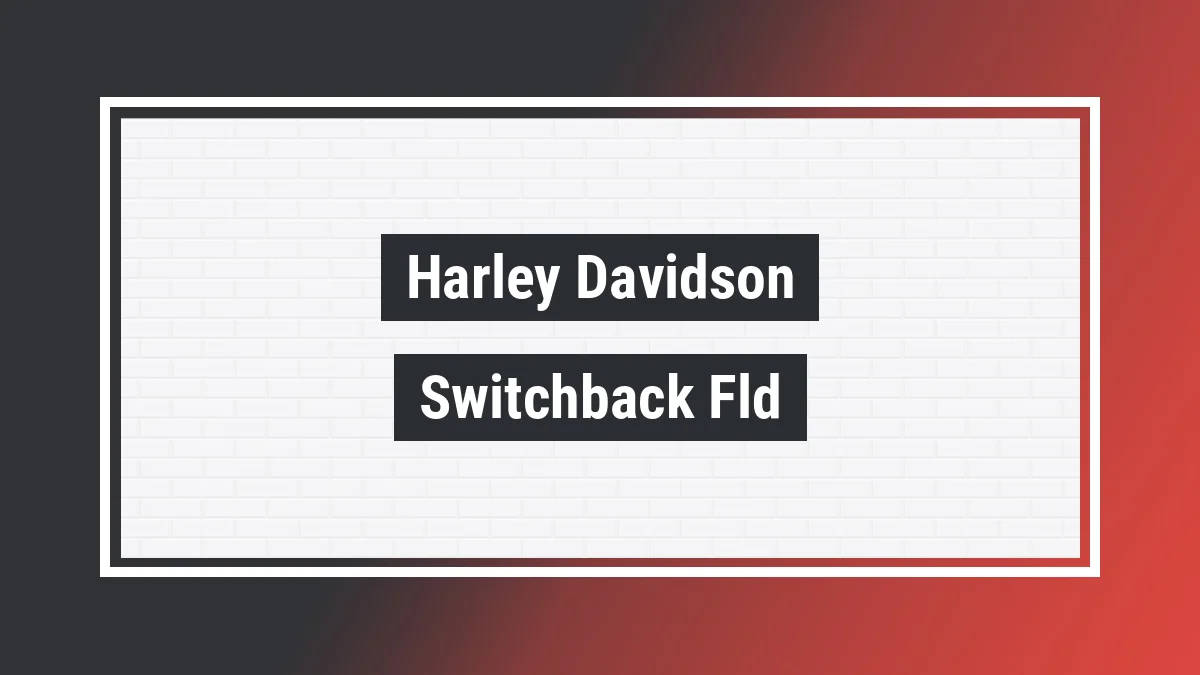 Imagem ilustrativa modelo Switchback Fld Harley-davidson