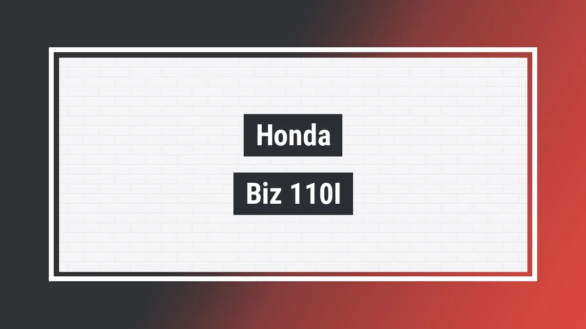 Imagem ilustrativa modelo Biz 110i Honda