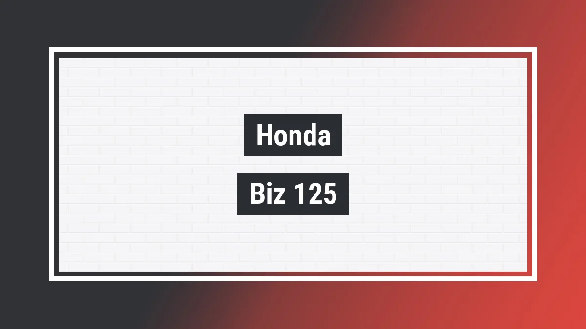 Imagem ilustrativa modelo Biz 125 Ex 125 Ex Honda