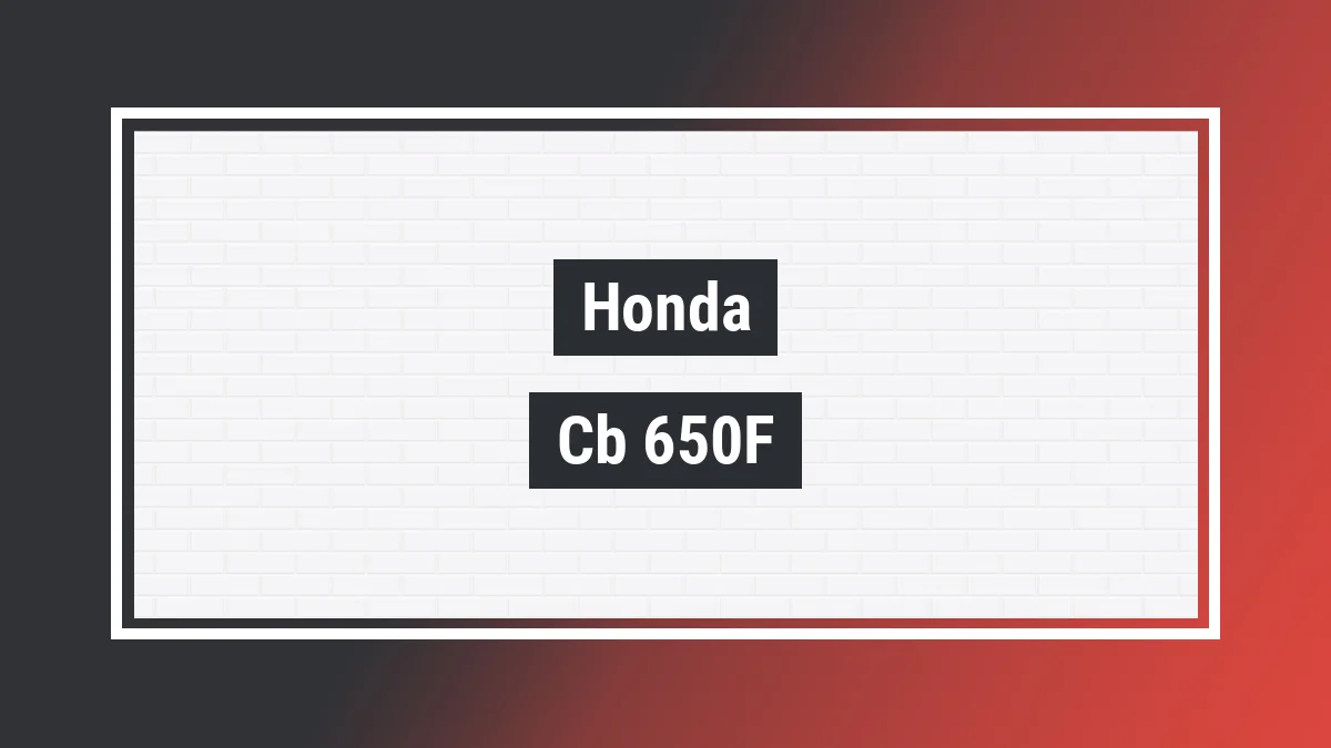 Imagem ilustrativa modelo Cb 650f Honda