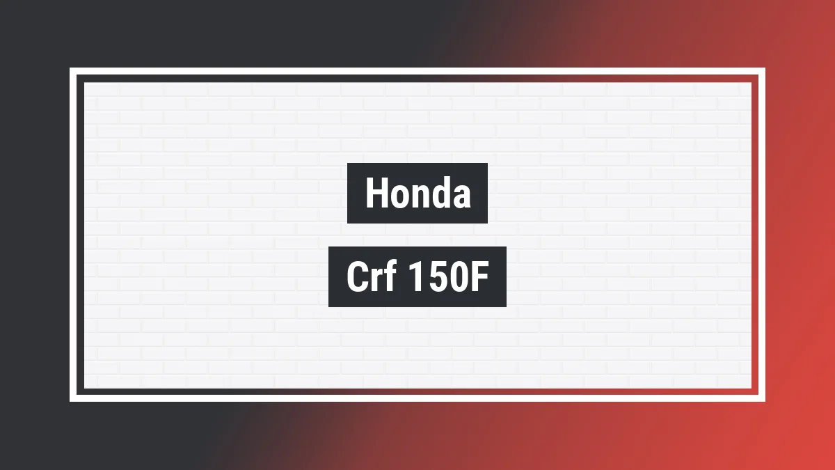 Imagem ilustrativa modelo Crf 150f Honda