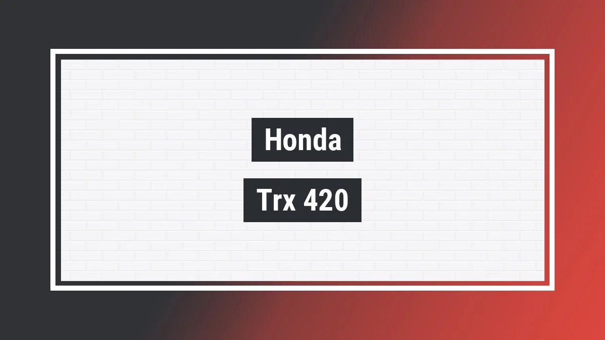 Imagem ilustrativa modelo Trx 420 Fourtrax Fm 4x4 Quadriciclo Honda