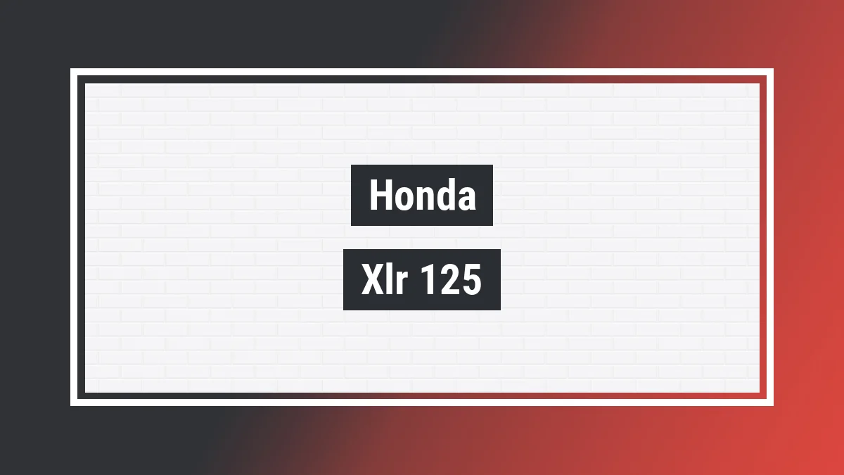 Imagem ilustrativa modelo Xlr 125 Es Honda
