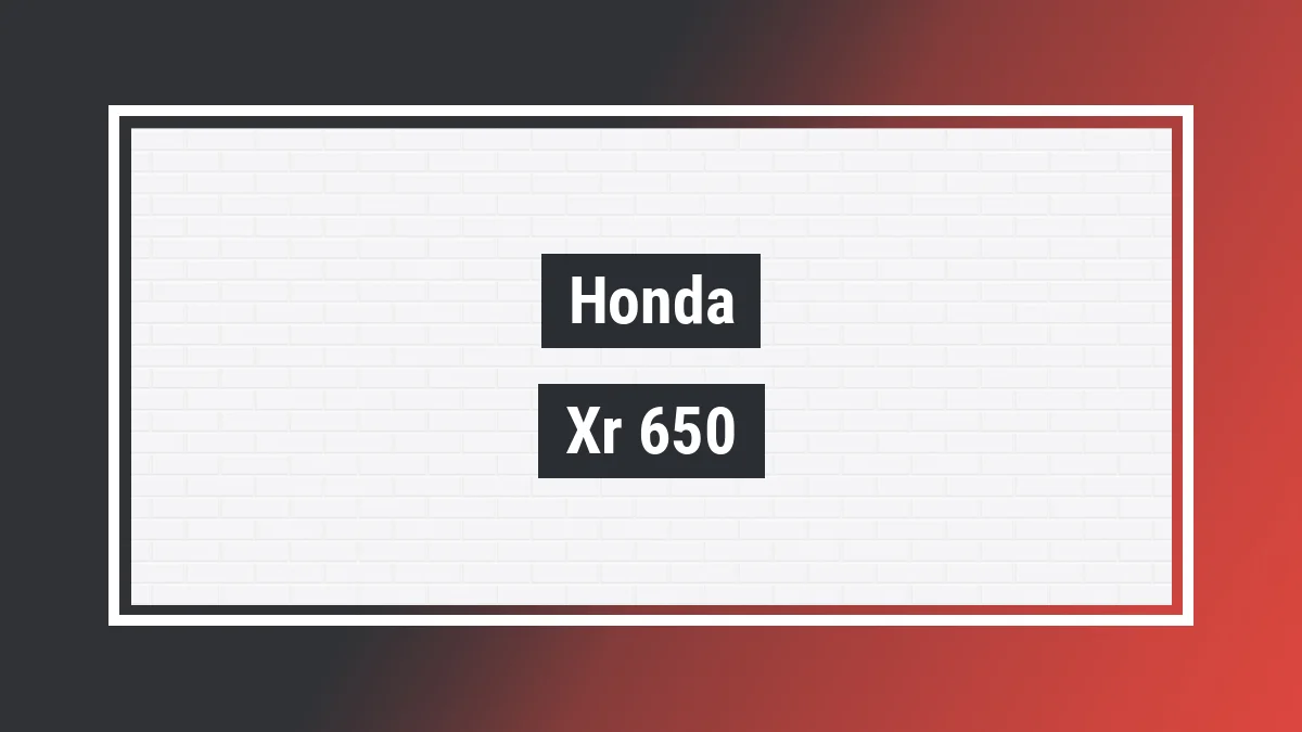 Imagem ilustrativa modelo Xr 650 Honda
