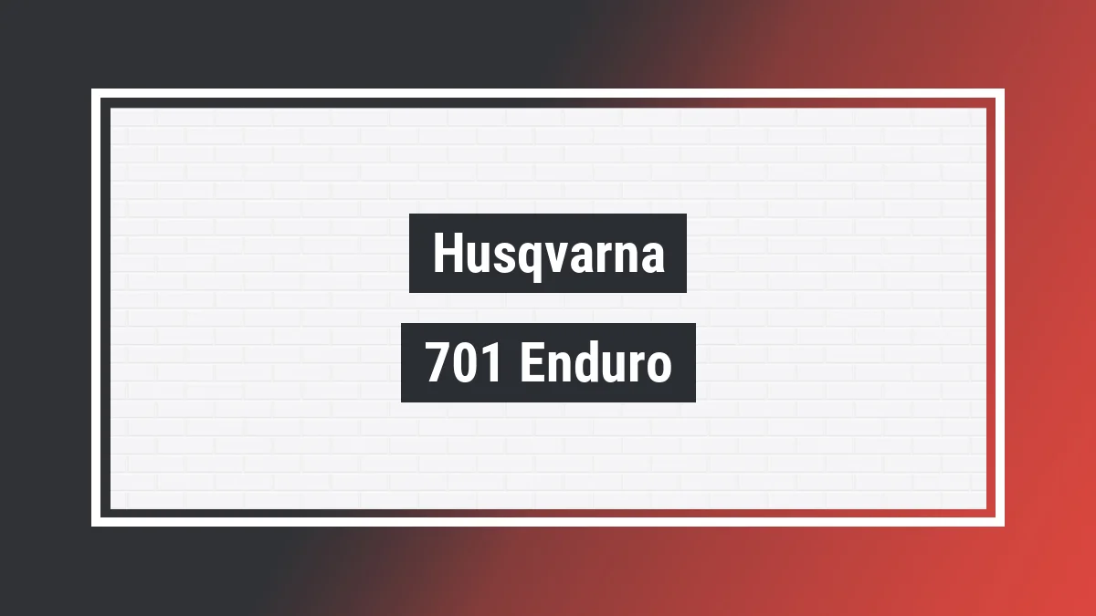 Imagem ilustrativa modelo 701 Enduro Husqvarna